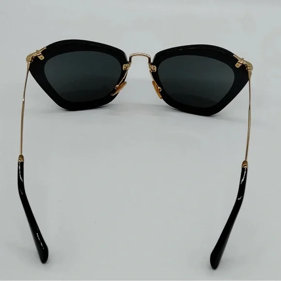 Miu Miu  Black and Gold Sunglasses - Picture 4 of 8